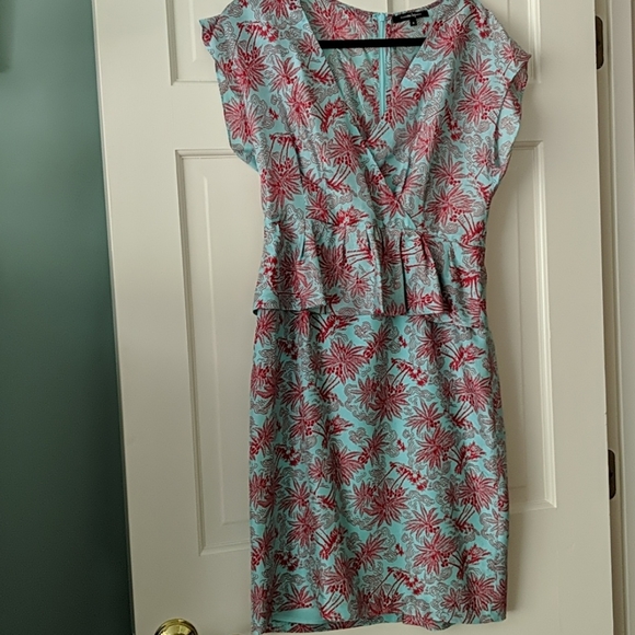 Darling teal and red summer dresa - Picture 3 of 3